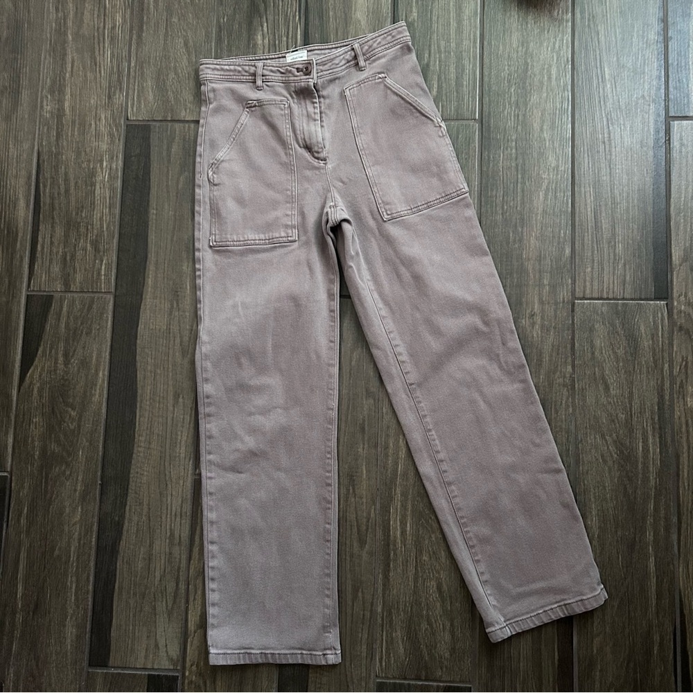Aritzia Wilfred Free Modern Utility Pant in Light Brown Sz 4 - Picture 4 of 10